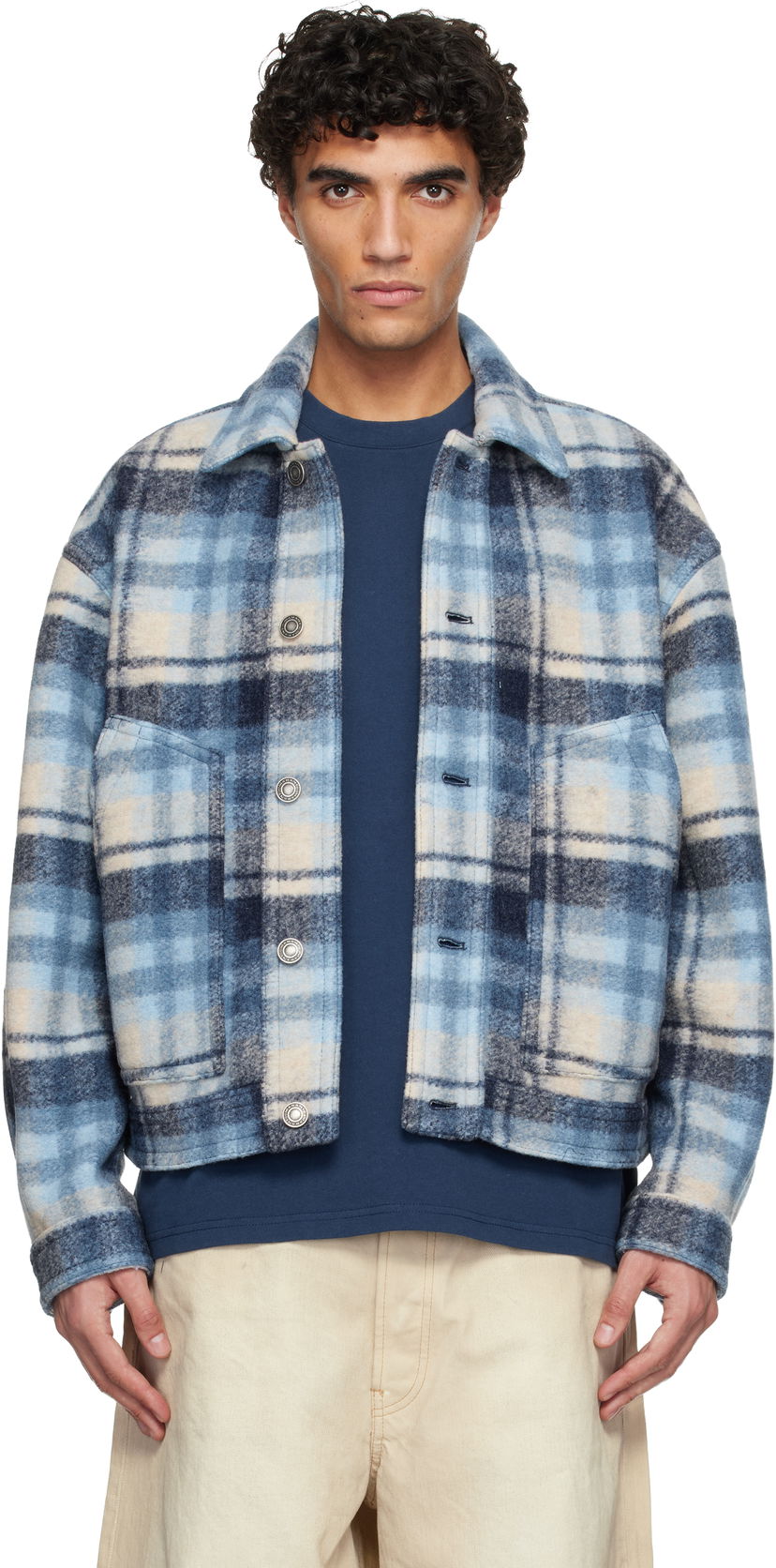 Bunda ISABEL MARANT Forest Plaid Wool Jacket Rôznofarebný | VE0277HC-D1D01H