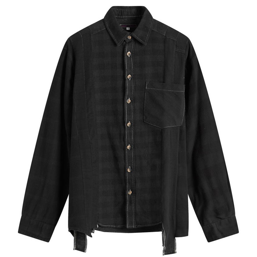 Košeľa Needles Flannel Shirt Čierna | PU353-BLK