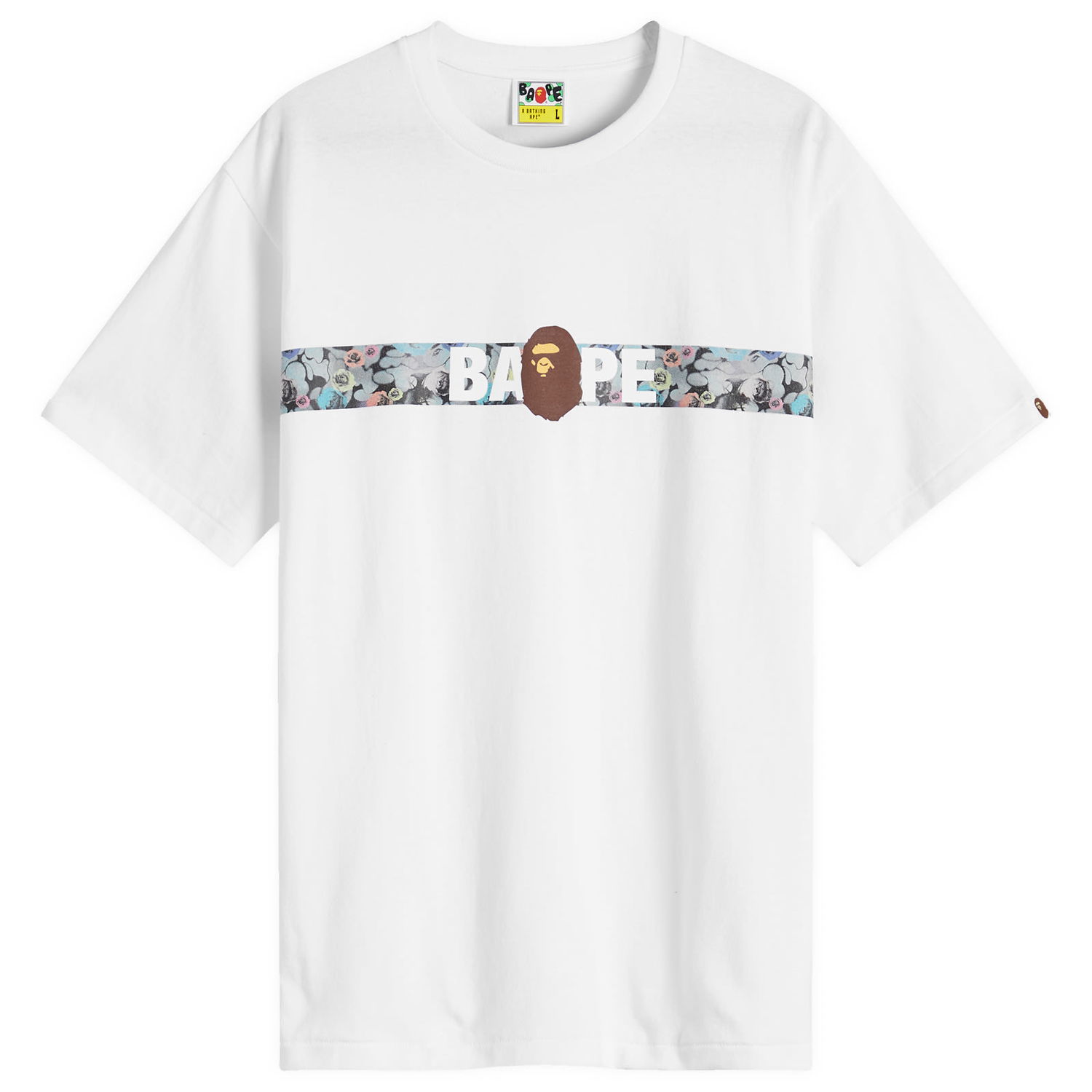 Tričko BAPE Floral Camo Tape T-Shirt Biela | 001TEK801038M-WHT, 0