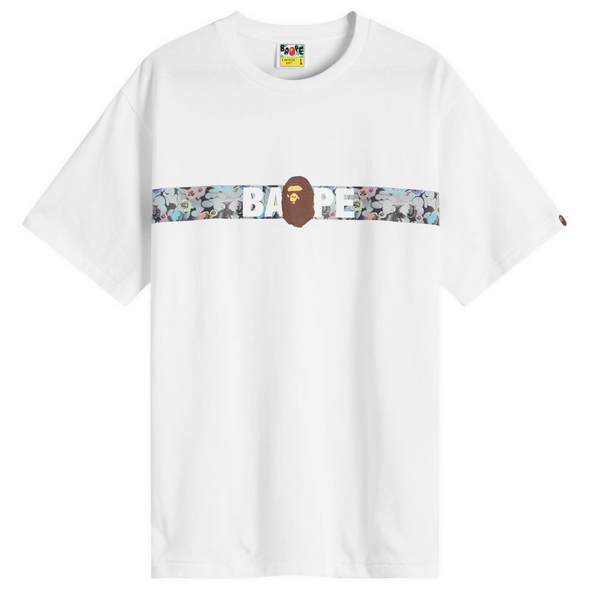 Tričko BAPE Floral Camo Tape T-Shirt Biela | 001TEK801038M-WHT