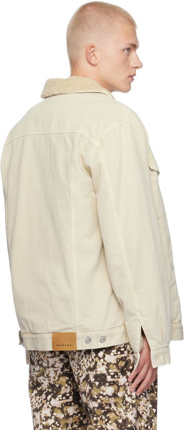 Bunda ISABEL MARANT Isabel Marant Japao Faux-Shearling Denim Jacket Béžová | VE0380HA-B3H05H, 2