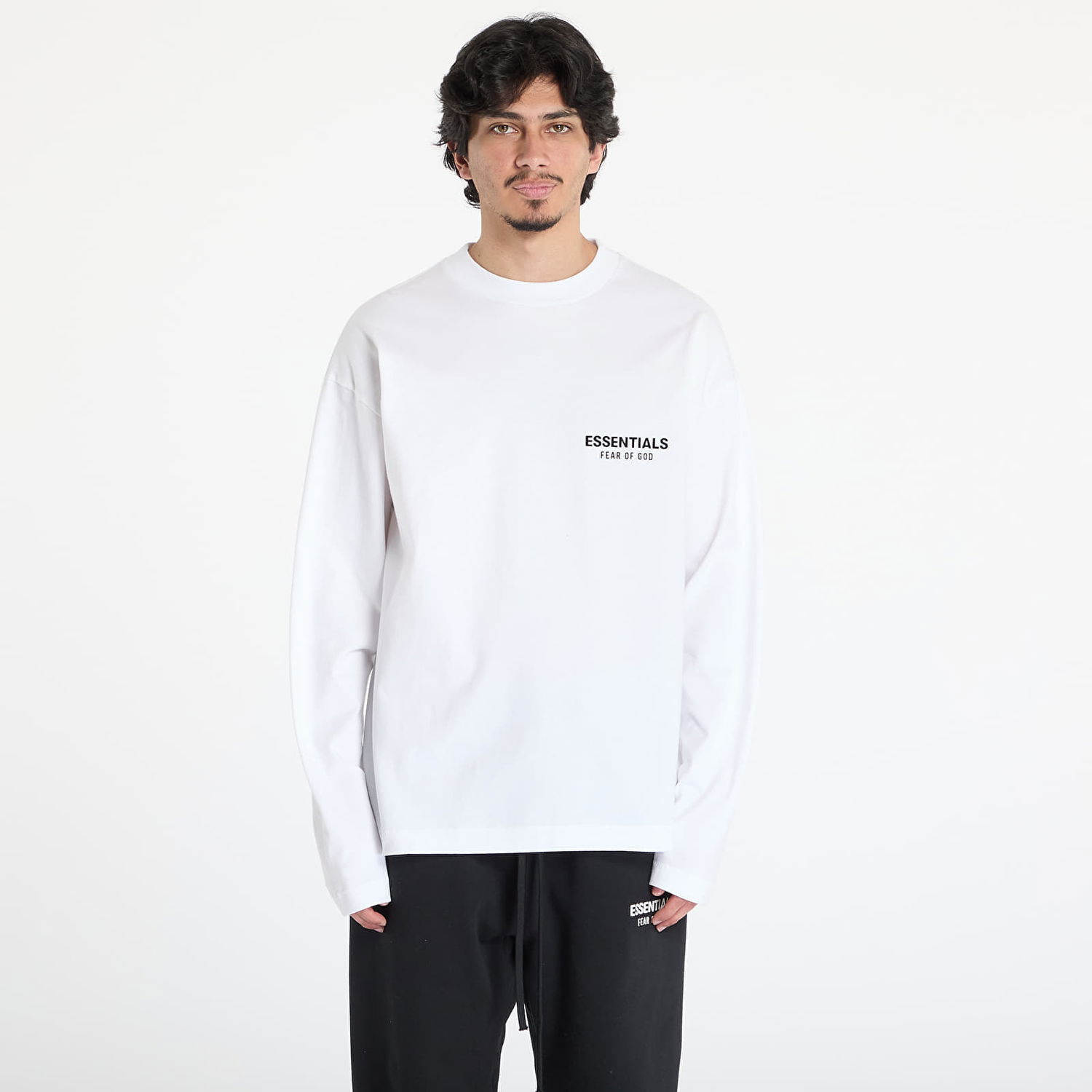 Tričko Fear of God Fear of God Essentials Classic Fit Long Sleeve Tee Biela | 125AS254202F-120, 0