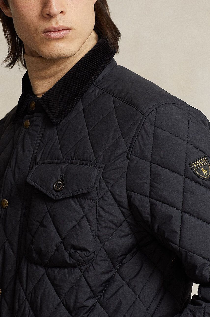 Navy Blue Quilted Jacket