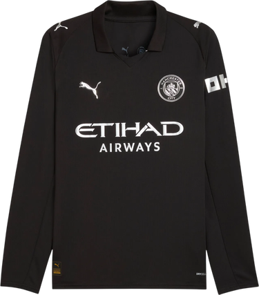 Dres Puma Manchester City Away Replica Jersey LS 2025/26 Čierna | 780351-02, 0