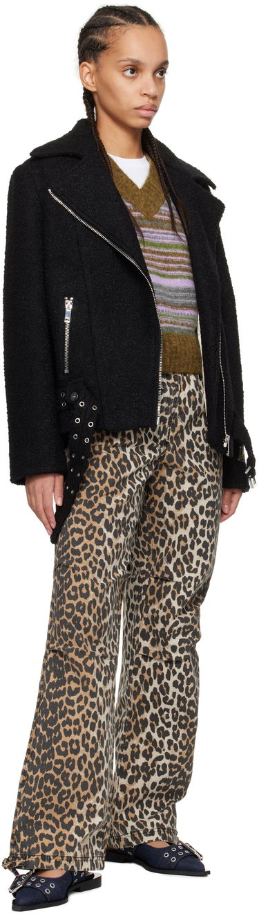 Bunda GANNI GANNI Textured Boucle Wool Jacket Čierna | W0026, 3