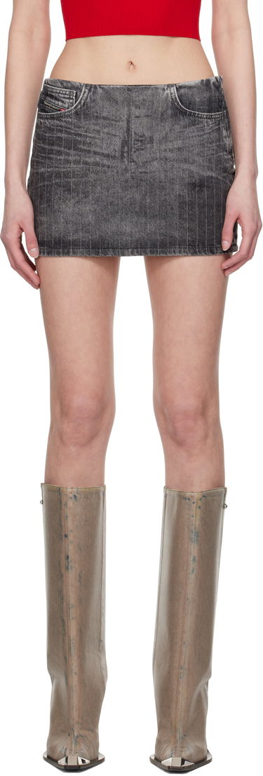 Sukňa Diesel De-Pra-Mini-S3 Denim Miniskirt Šedá | A16954 0ABCU, 0