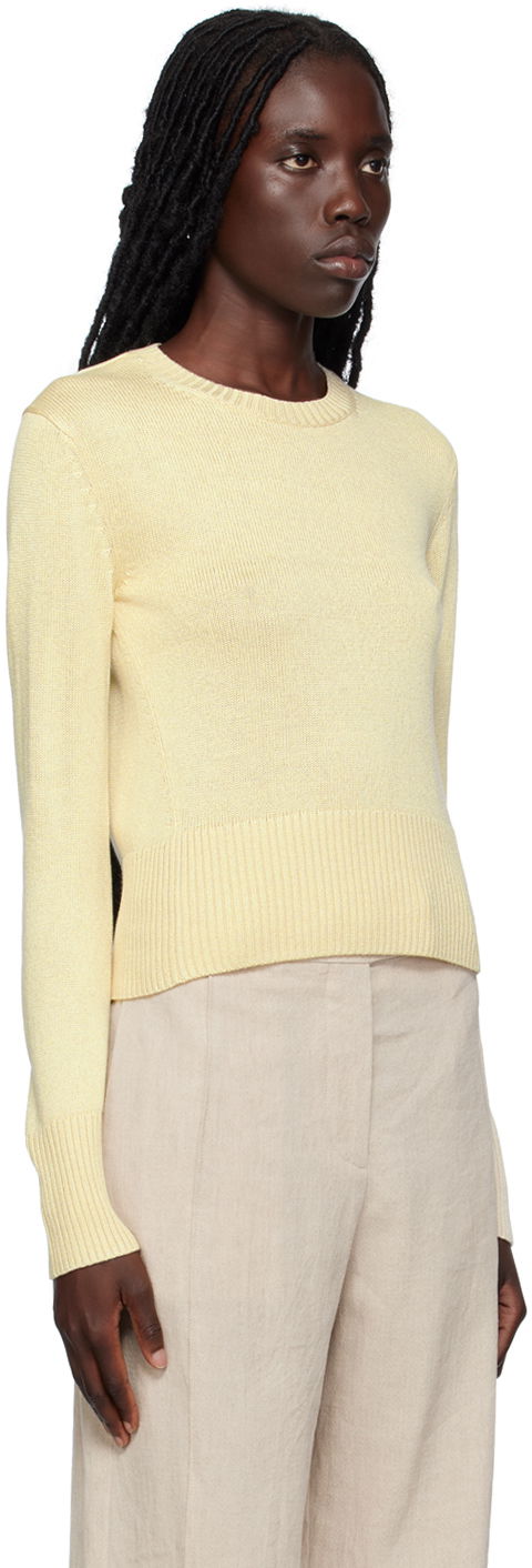 Sveter TOTEME TOTEME Crewneck Knit Sweater Žltá | 233-5151-342, 1