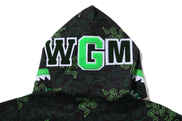 Mikina BAPE Bape x Razer Neon Camo Shark Full Zip Hoodie Zelené | 0ZXSWM115901I, 3