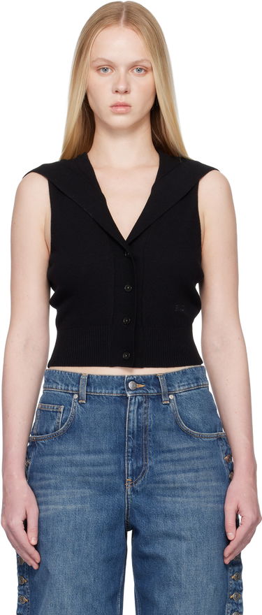 Sveter Stella McCartney Collared Sweater Vest Čierna | 6K11153S2610, 0