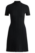 Slim-Fit Irregular-Rib Crepe Dress