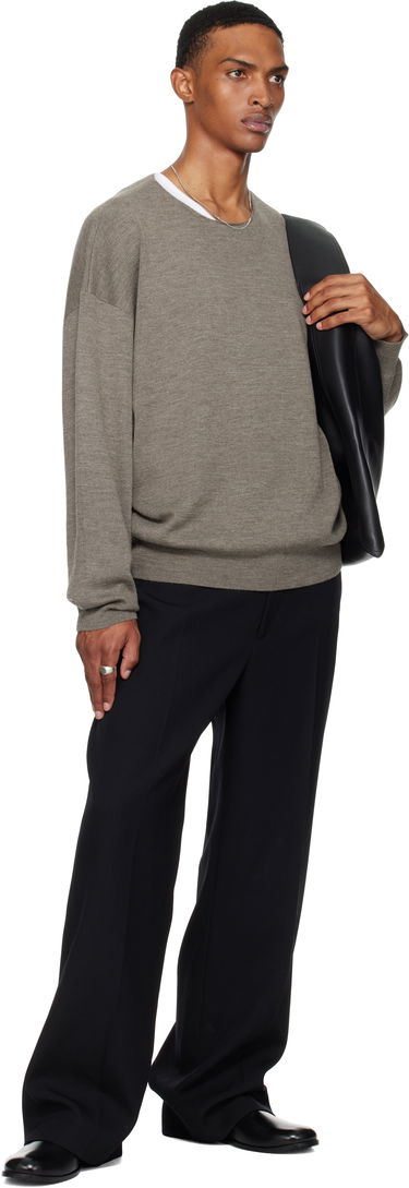 Sveter Fear of God Fear of God ESSENTIALS Merino Long Sleeve Crewneck Sweater Šedá | 192SP256493F, 3