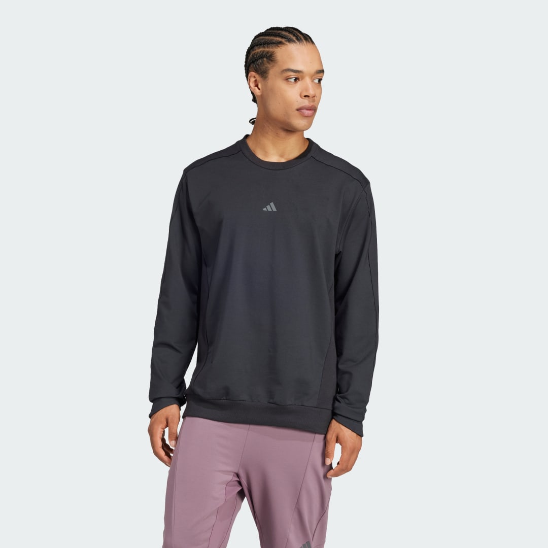 Sveter adidas Performance Yoga Crew Neck Sweatshirt Čierna | JF4238, 0