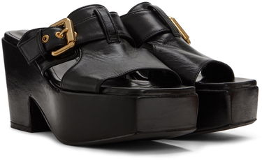 Oblečenie BY FAR BY FAR Lenka Platform Heeled Sandals Čierna | 22SSLNKMBLGLS, 3