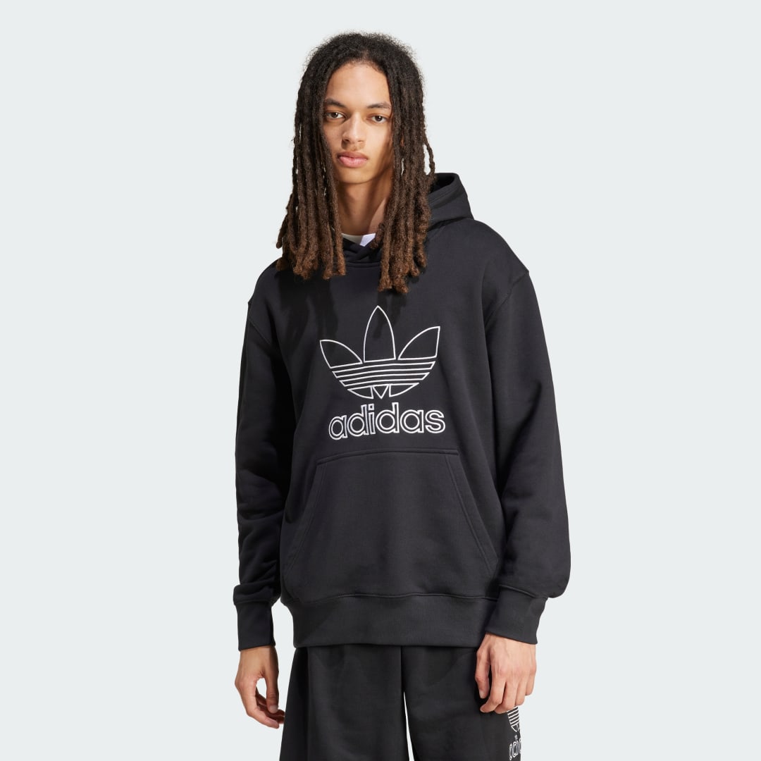 Mikina adidas Performance Outline Trefoil Hoodie Čierna | JP1079, 0