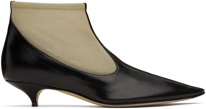 Oblečenie The Row The Row Mesh Kitten Heel Ankle Boots Čierna | F1581-SL1W20