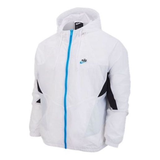 Vetrovka Nike Colorblock Hooded Jacket Biela | DB5172-100
