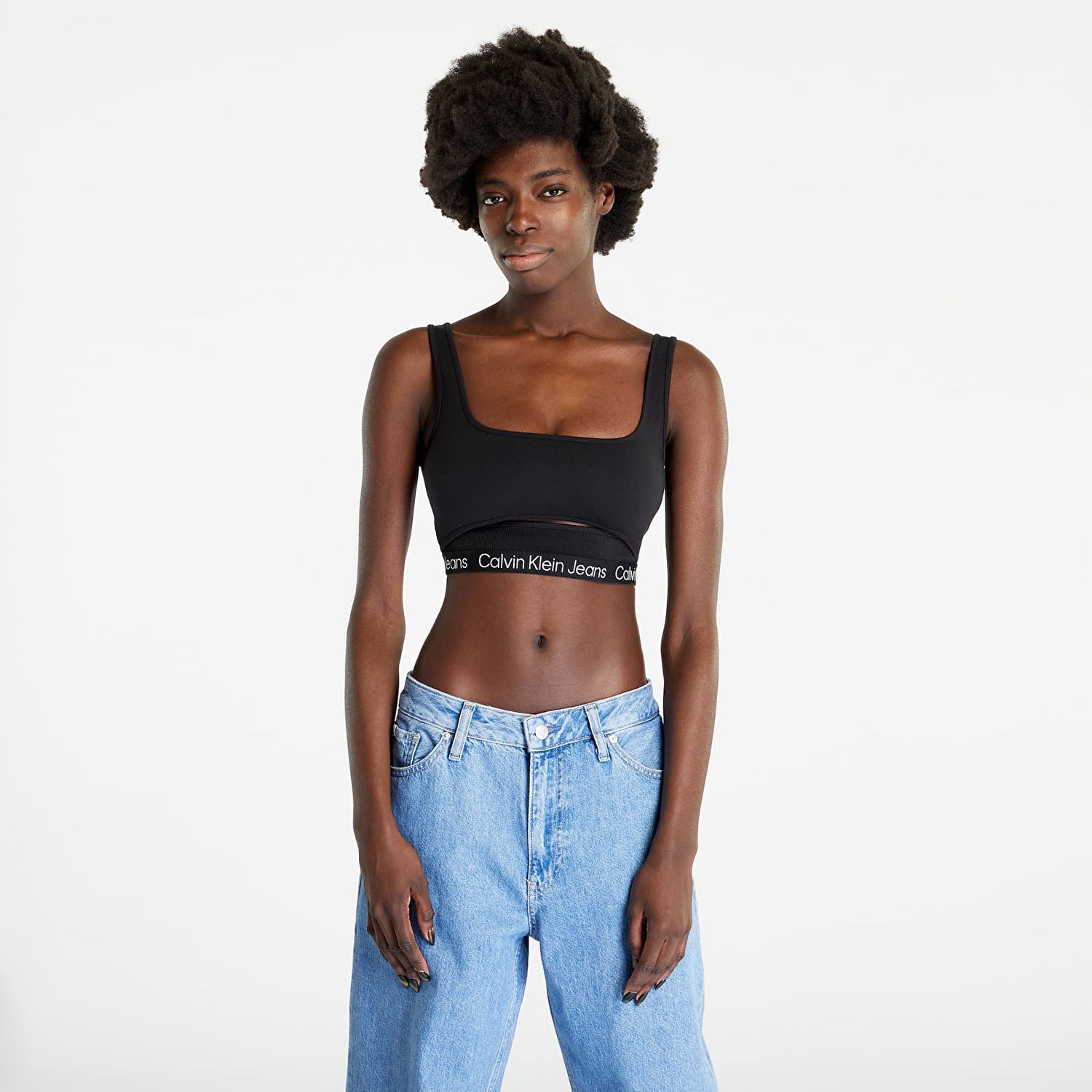Podprsenka CALVIN KLEIN Tape Strappy Milano Top Čierna | J20J220772 BEH, 0