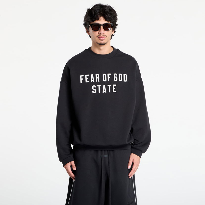 Mikina Fear of God Fear of God Essentials 90's Crewneck Sweatshirt Čierna | 192SP256550F-861