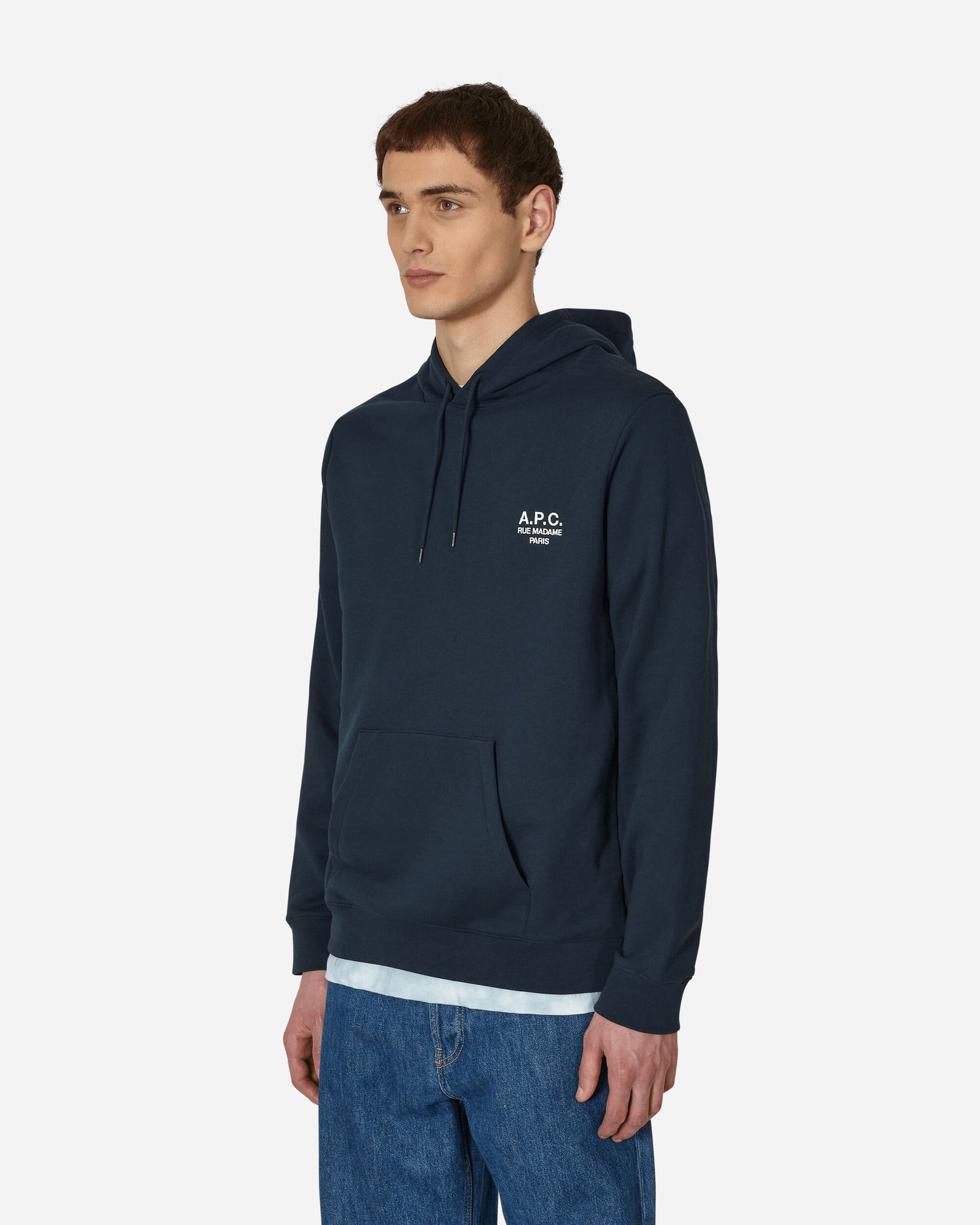 Mikina A.P.C. Marvin Small Logo Hoodie Navy | COEZD-H27733-IAJ, 1