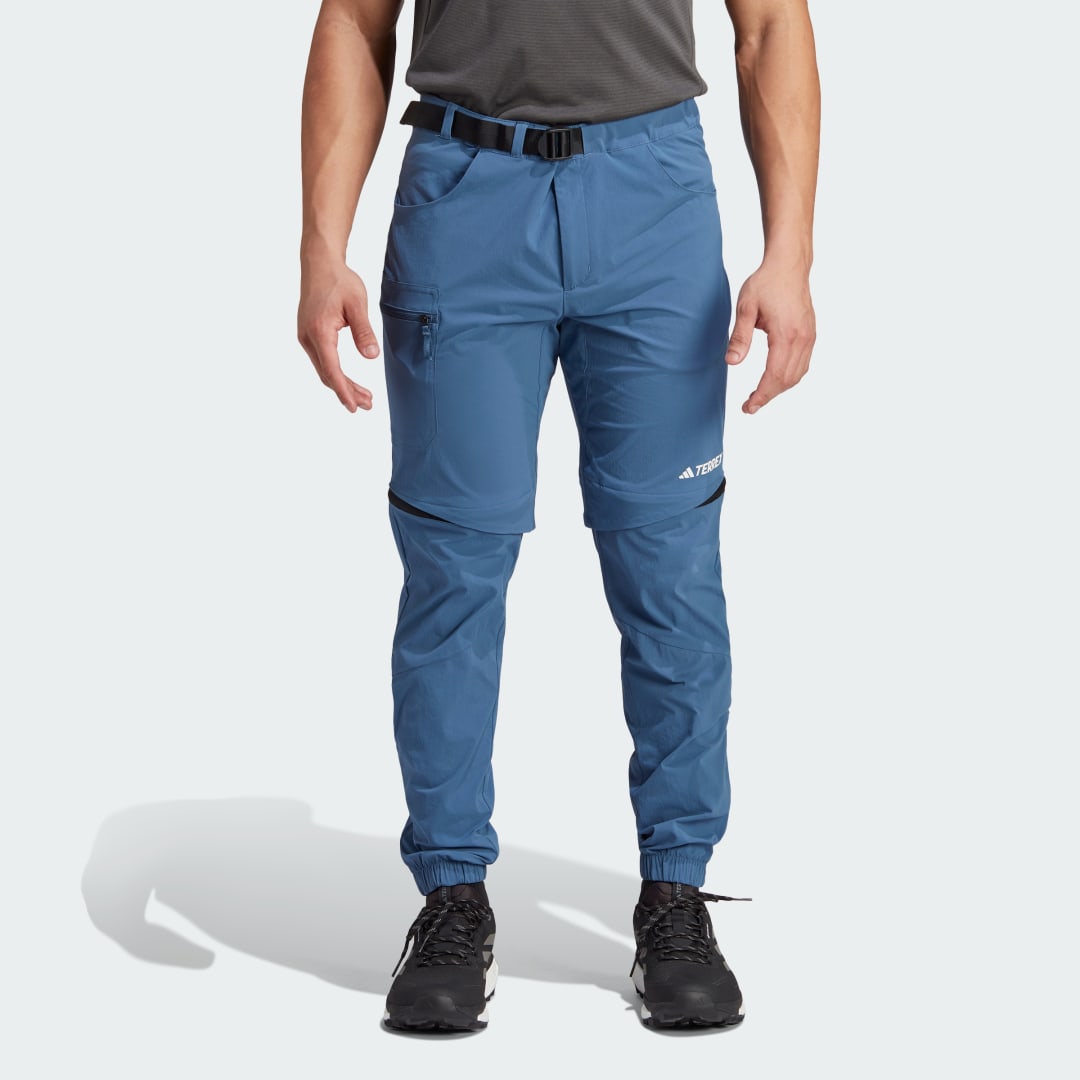 Nohavice adidas Performance Terrex Utilitas Hiking Zip-Off Pants Modrá | HZ9045, 0