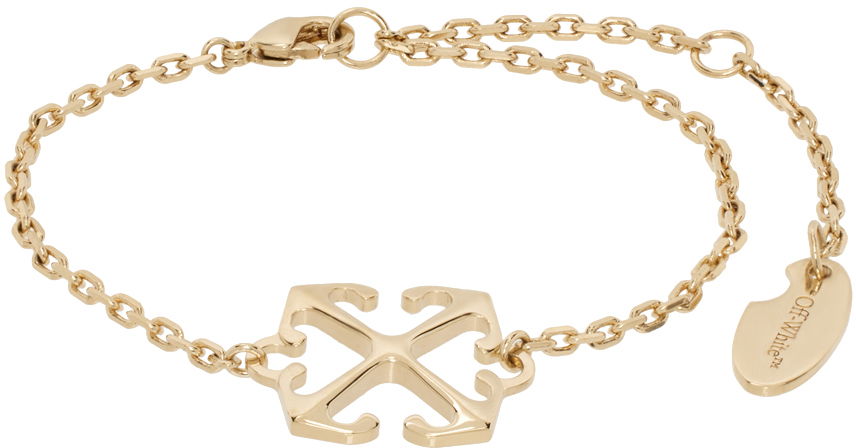 Náramok Off-White Gold Arrow Bracelet Metalická | OWOA127S24MET0017600, 0