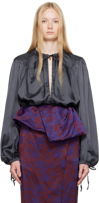 Košeľa Dries Van Noten Dries Van Noten Drawstring Blouse Čierna | 251-010710-1427, 0