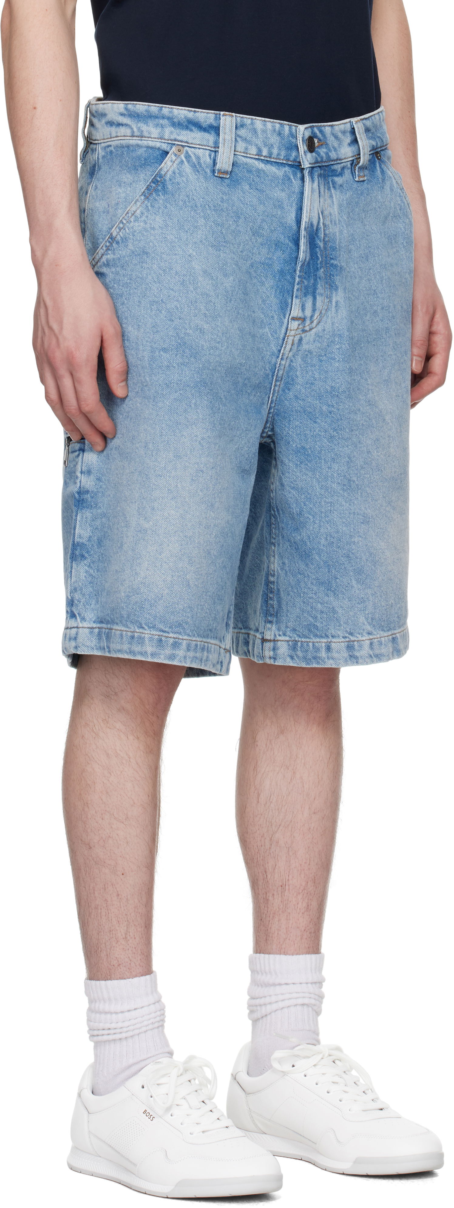Šortky BOSS Faded Denim Shorts Modrá | 50537843, 1