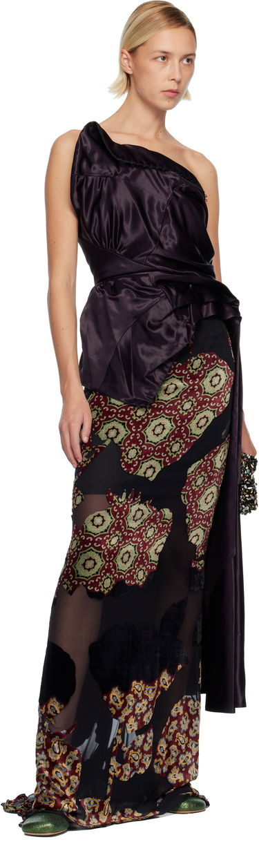 Tričká a tielka Dries Van Noten Dries Van Noten Draped Satin Top Rôznofarebný | 252-010782-2071, 3