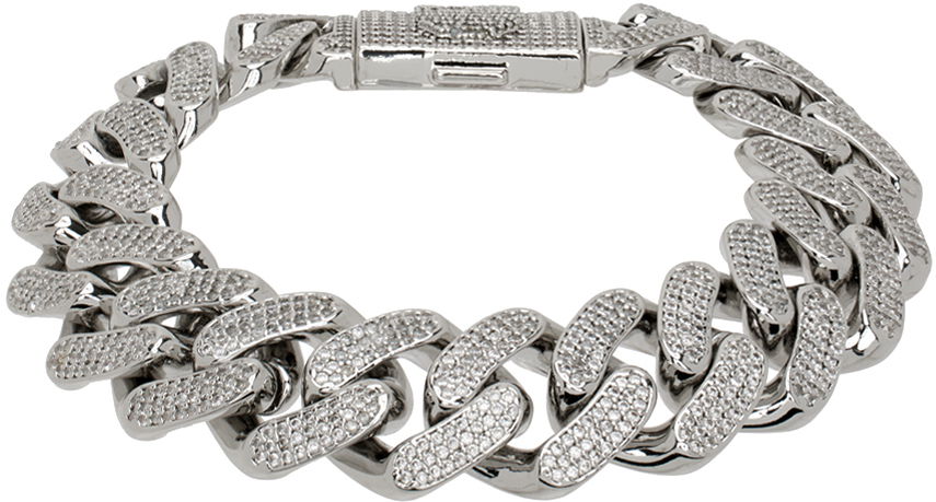 Náramok BAPE BAPE Silver Ape Head Fat Bracelet Metalická | 001GDK301006M, 0