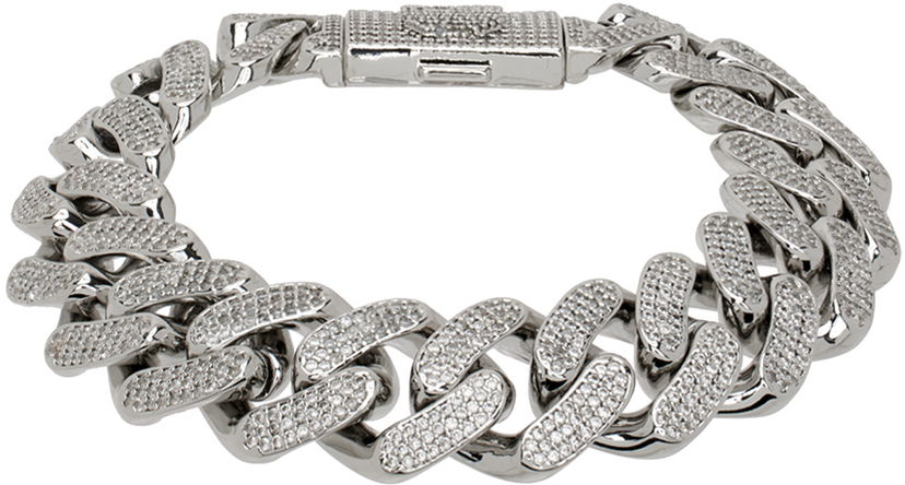 Náramok BAPE BAPE Silver Ape Head Fat Bracelet Metalická | 001GDK301006M