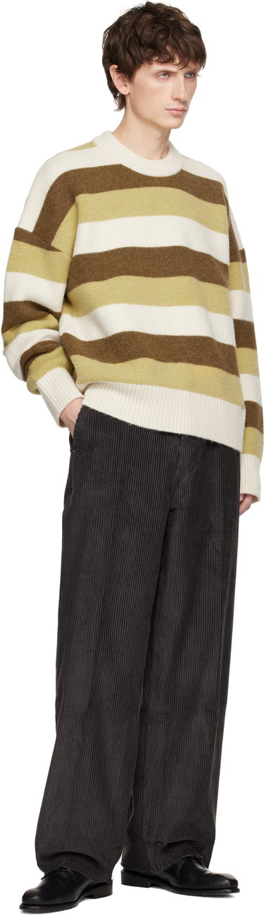 Nohavice AMI AMI Paris Cotton Corduroy Large Fit Trousers Čierna | H25HTR830.CO0131, 3