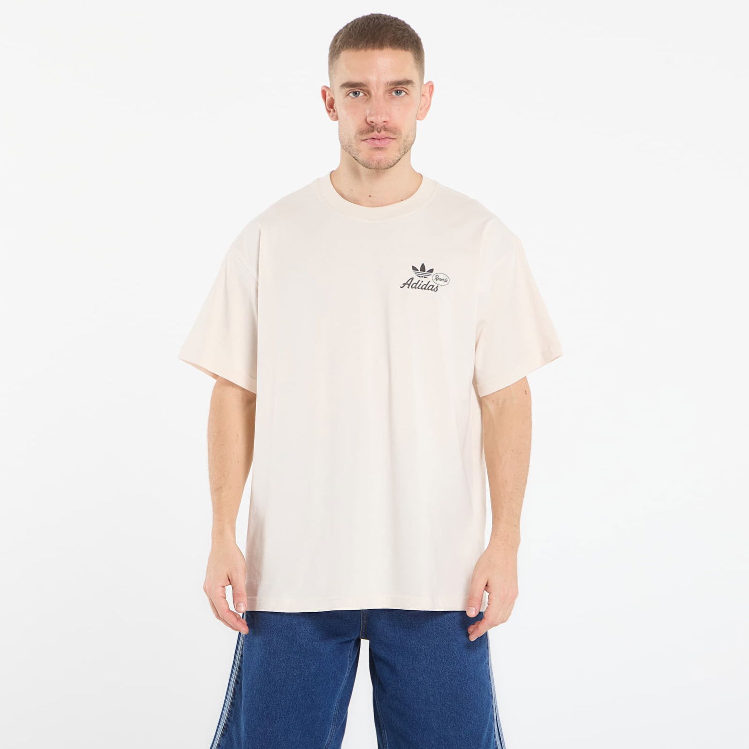 Tričko adidas Originals Vintage Records Graphic T-Shirt XL Béžová | KW7990, 0