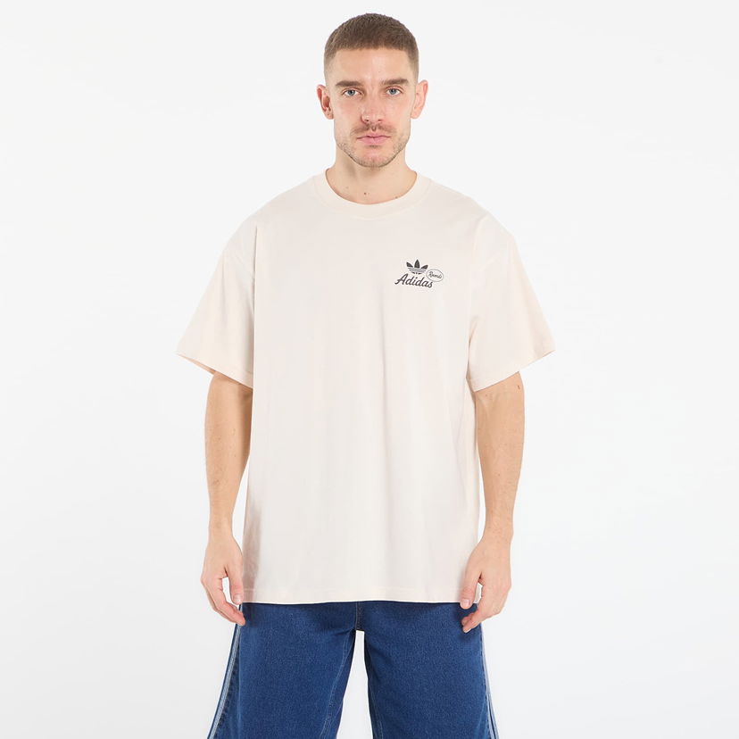 Tričko adidas Originals Vintage Records Graphic T-Shirt XL Béžová | KW7990