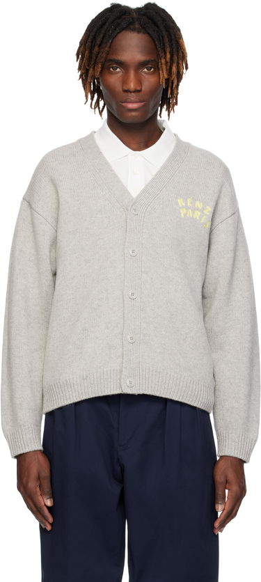 Sveter KENZO Kenzo Paris 'KENZO Dragonfly' Embroidered Cardigan Šedá | FF55CA7163CA, 0