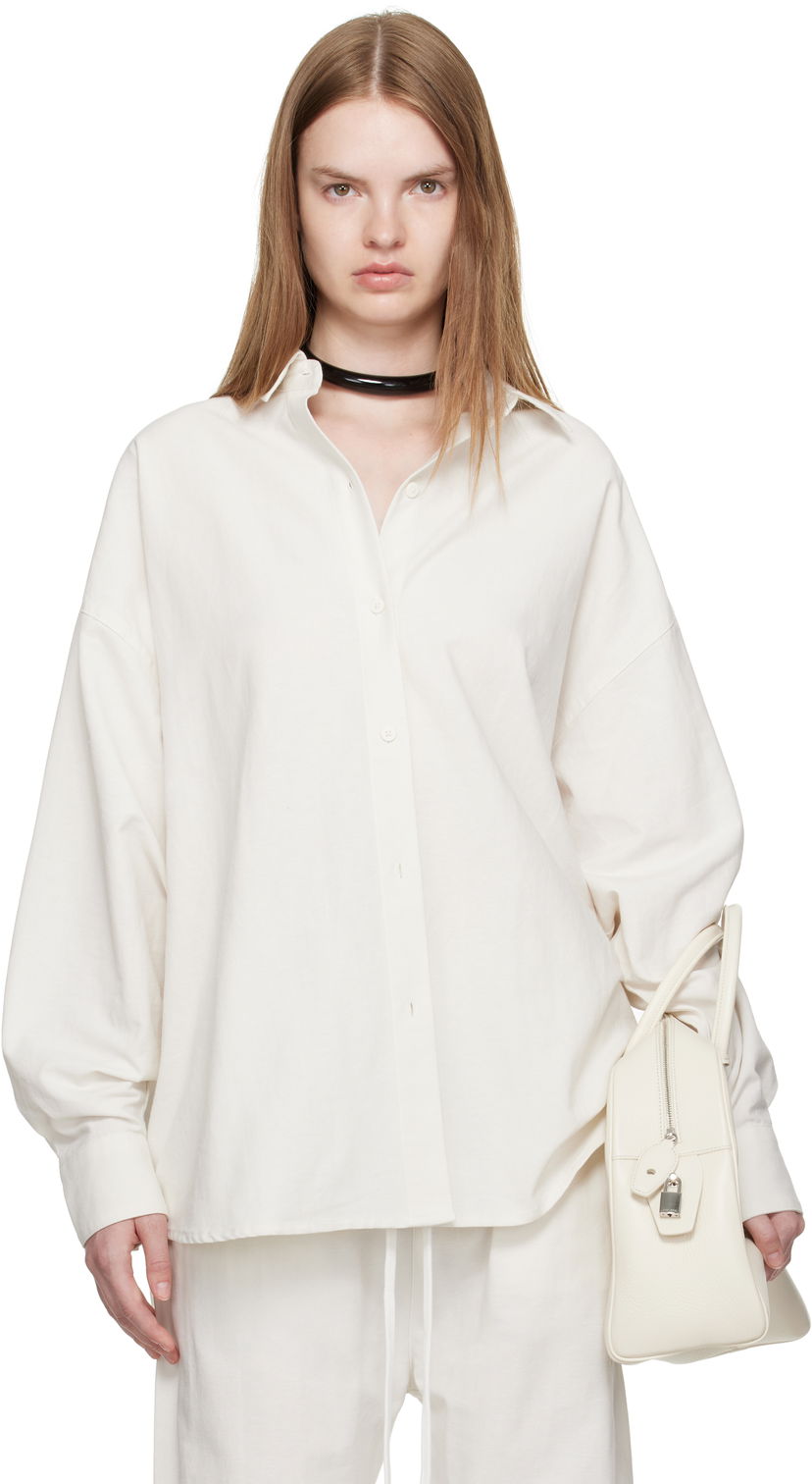 Košeľa Fear of God Fear of God ESSENTIALS Relaxed Shirt Biela | 186SP255524FW