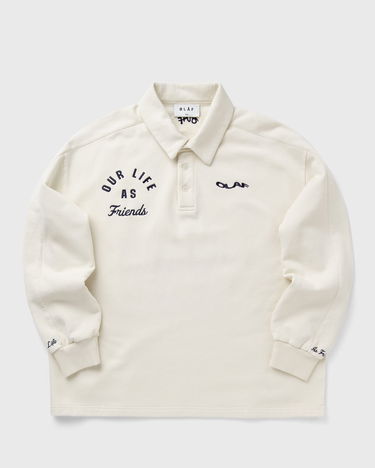 Polo tričko ØLÅF Olaf Varsity Polo Sweatshirt Biela | M200212-OFF-WHITE, 0