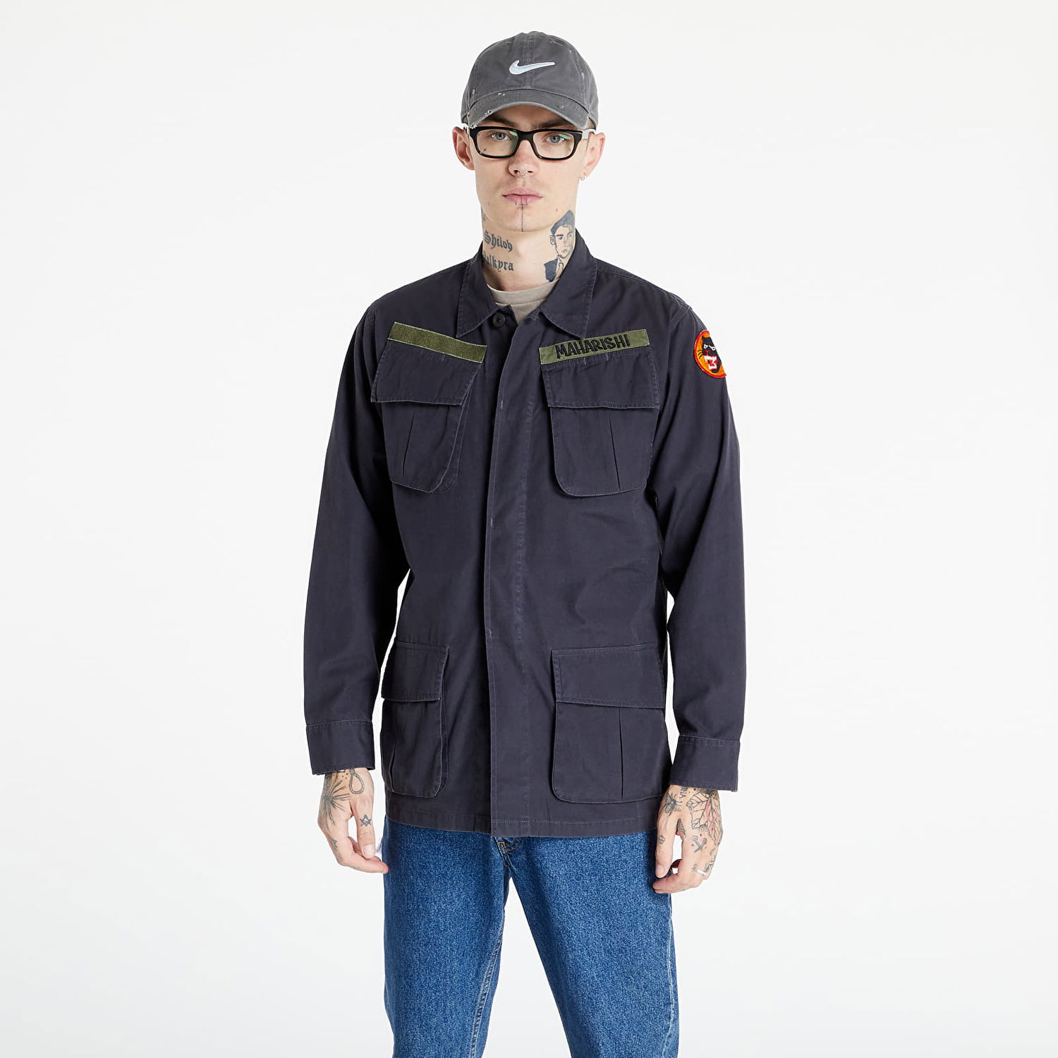 Košeľa Maharishi Oneness Jungle Overshirt Šedá | 3584 Black, 1