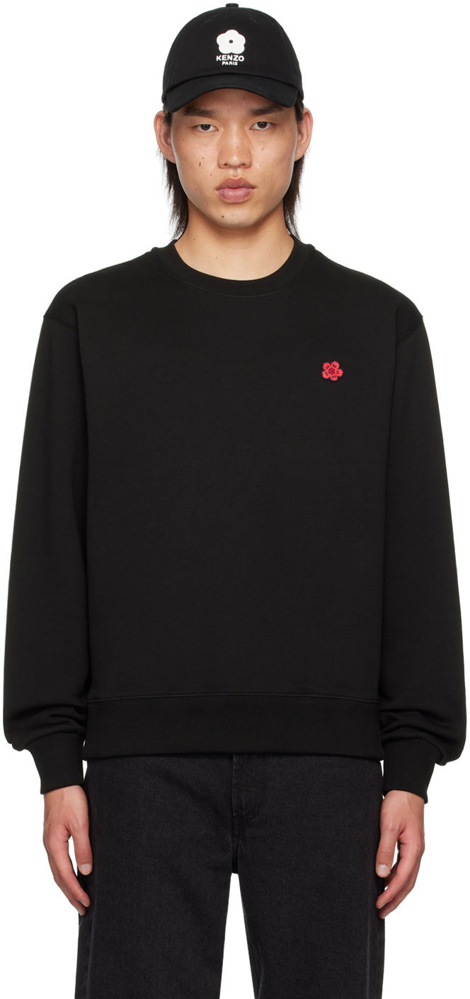 Tričko KENZO Black Paris Boke Flower Sweatshirt Čierna | FE65SW2234MF