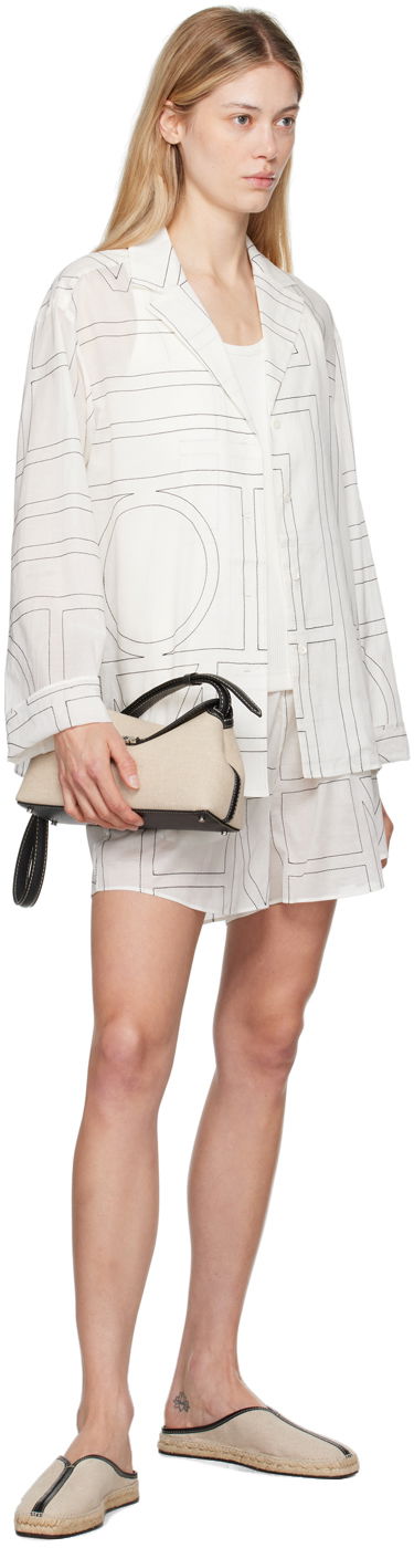 Kabelka TOTEME TOTEME T-Lock Canvas Clutch Béžová | 243-WAL944-FB0234, 3