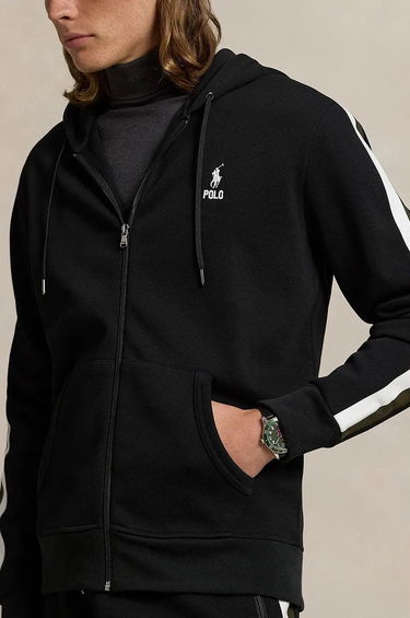 Mikina Polo by Ralph Lauren Striped Full-Zip Hoodie Čierna | 710953165, 3