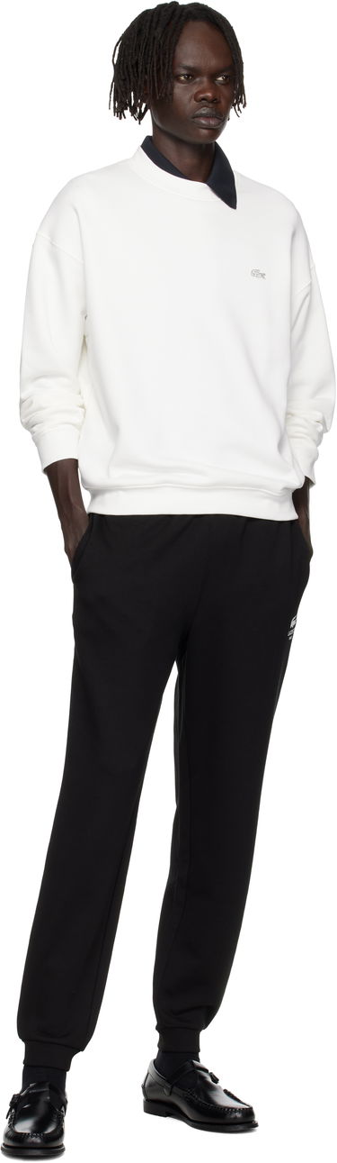 Mikina Lacoste Loose Fit Heavy Fleece Sweatshirt Biela | SH7745_70V, 3