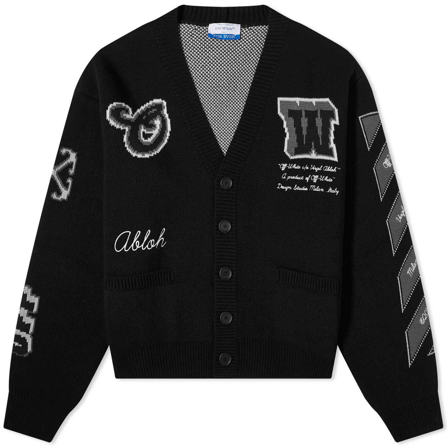 Sveter Off-White Varsity Cardigan Čierna | OMHB019C99KNI0011010, 0