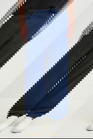 Nohavice Carhartt WIP Calder Simple Cotton Wide-Leg Pant Modrá | I033128.E7GD, 0