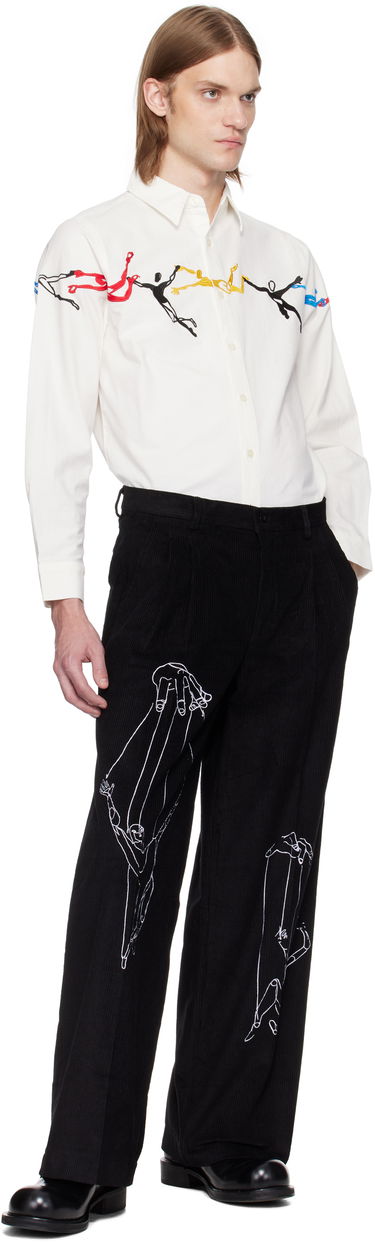 Nohavice KidSuper KidSuper String Puppets Corduroy Trousers Čierna | SS25-SUB-07, 3