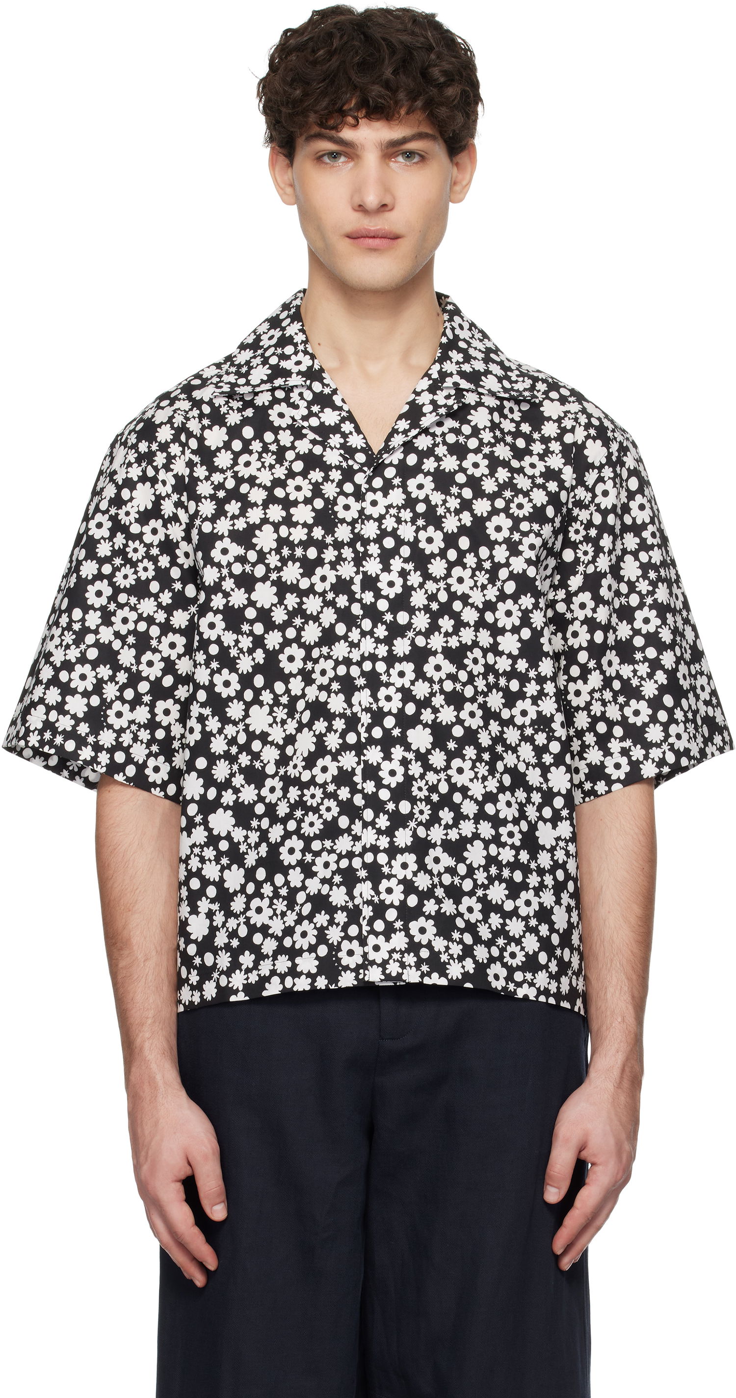 Košeľa Marni Marni Pop Fields Motif Shirt Čierna | CUMU0330S2 UTC463, 0