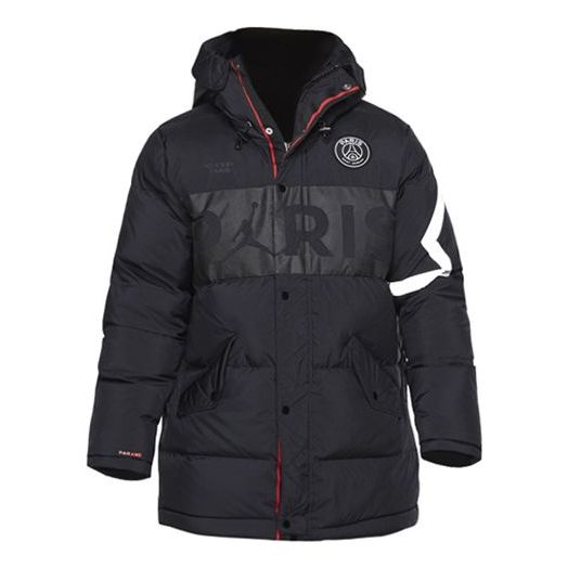 Prešívaná bunda Jordan Jordan Paris Saint-Germain Hooded Parka Čierna | BQ8372-010