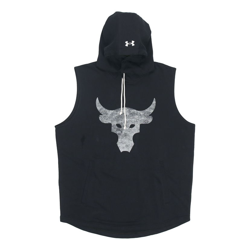 Mikina Under Armour Project Rock Men's Sleeveless Training Hoodie Čierna | 1367108-001