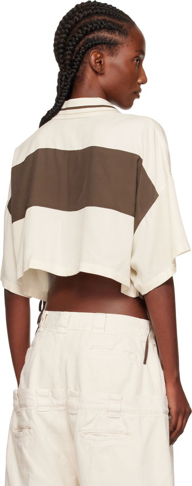 Polo tričko We11done Cropped Side Ribbon Polo Béžová | WD-BL2-25-101-W-IV, 2