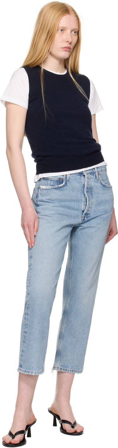 Džínsy AGOLDE AGOLDE 90's Crop Mid Rise Straight Jeans Modrá | A173H-1206, 3