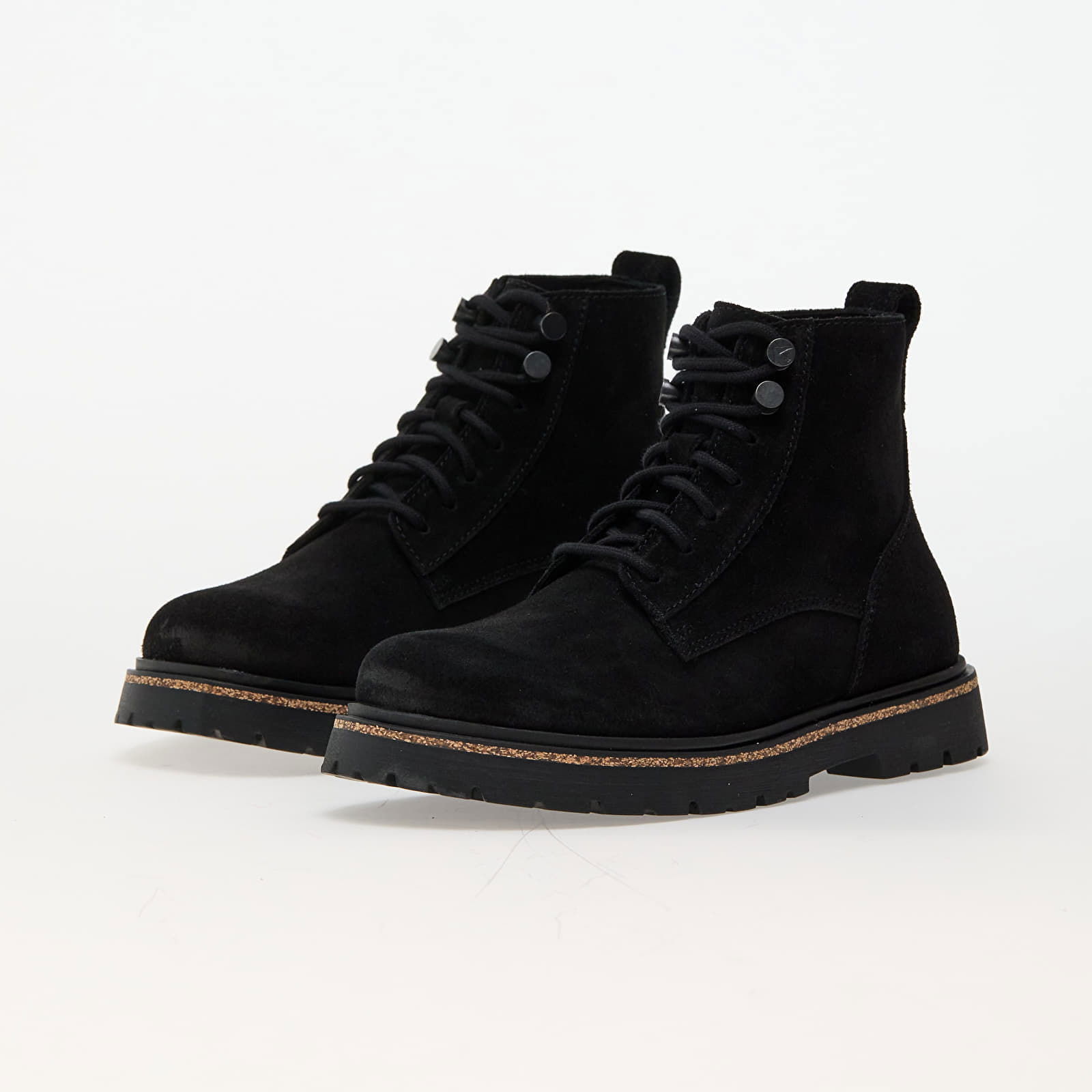 Highwood Lace Mid W Leather Velvet Black